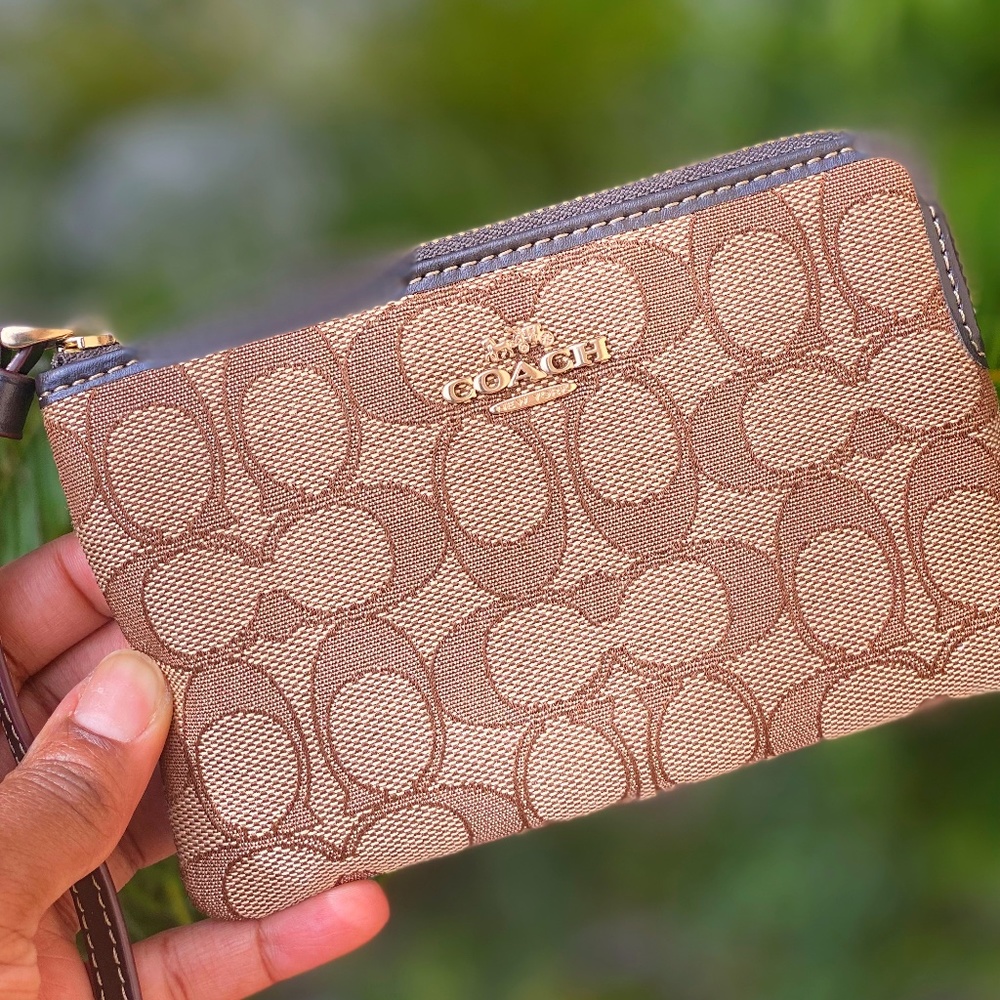 Classic Brown Coach Wristlet